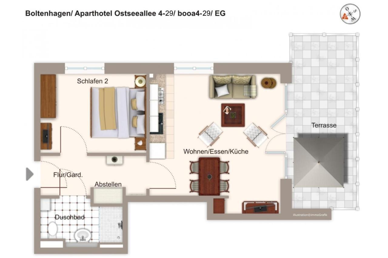 Aparthotel Ostseeallee Aparthotel Ostseeallee 4-29 Больтенхаген Экстерьер фото